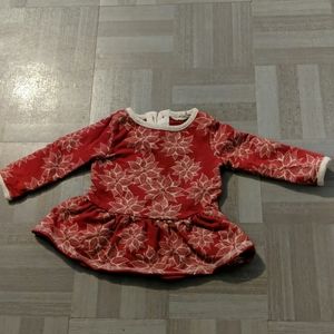 Burts Bees Baby Peplum Dress top 3-6 mo